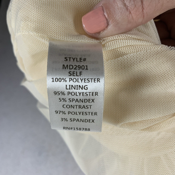 Mable Womens Boxy Tulle Dress Sz L Ivory Romantic Feminine Whimsical - Picture 10 of 13